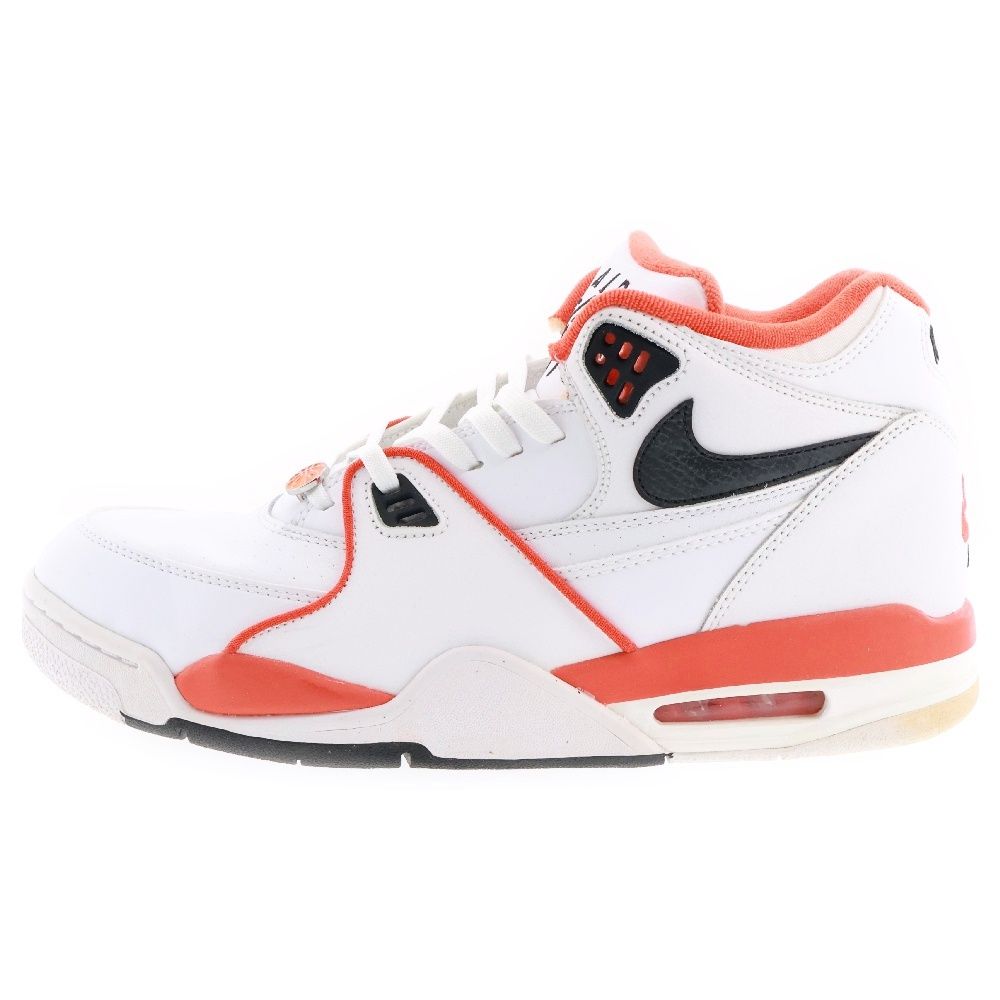 NIKE (ナイキ) AIR FLIGHT 89 EMB エアフライト 89 ハイカットスニーカー ホワイト/オレンジ US12/30cm CZ6097-100