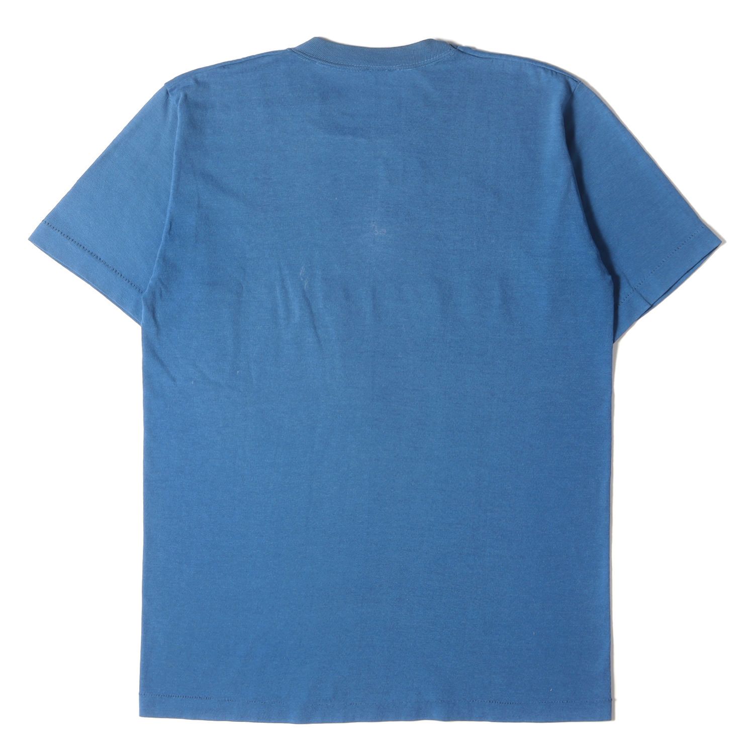 NIKE vintage ナイキ ヴィンテージ 70s オレンジタグ ロゴ プリント クルーネック Tシャツ USA製 ブルー M トップス  カットソー 半袖 アメカジ カジュアル 古着