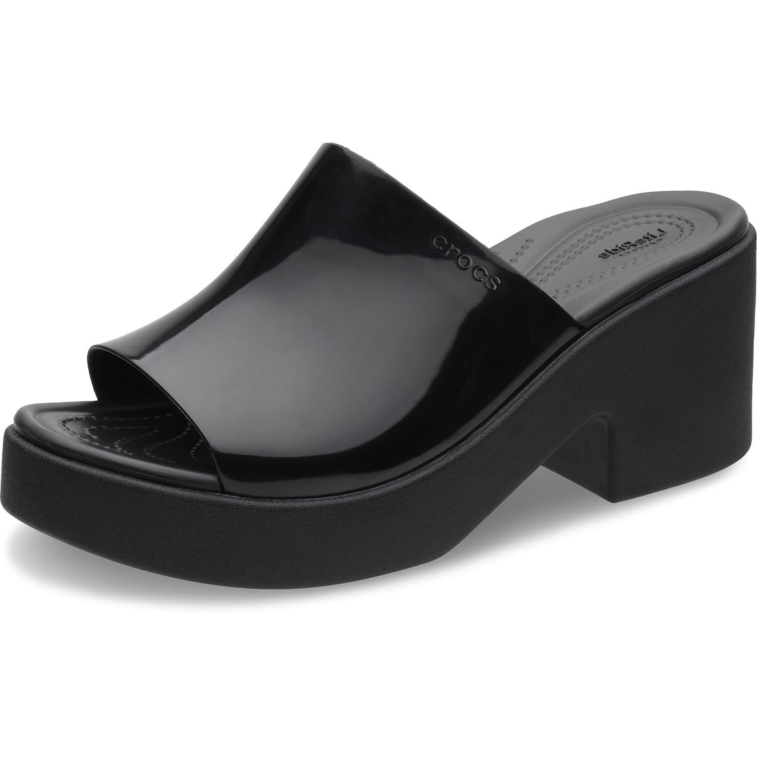 Crocs クロックス レディース ブルックリンヒール ヒール サンダル ブラック 7 209408