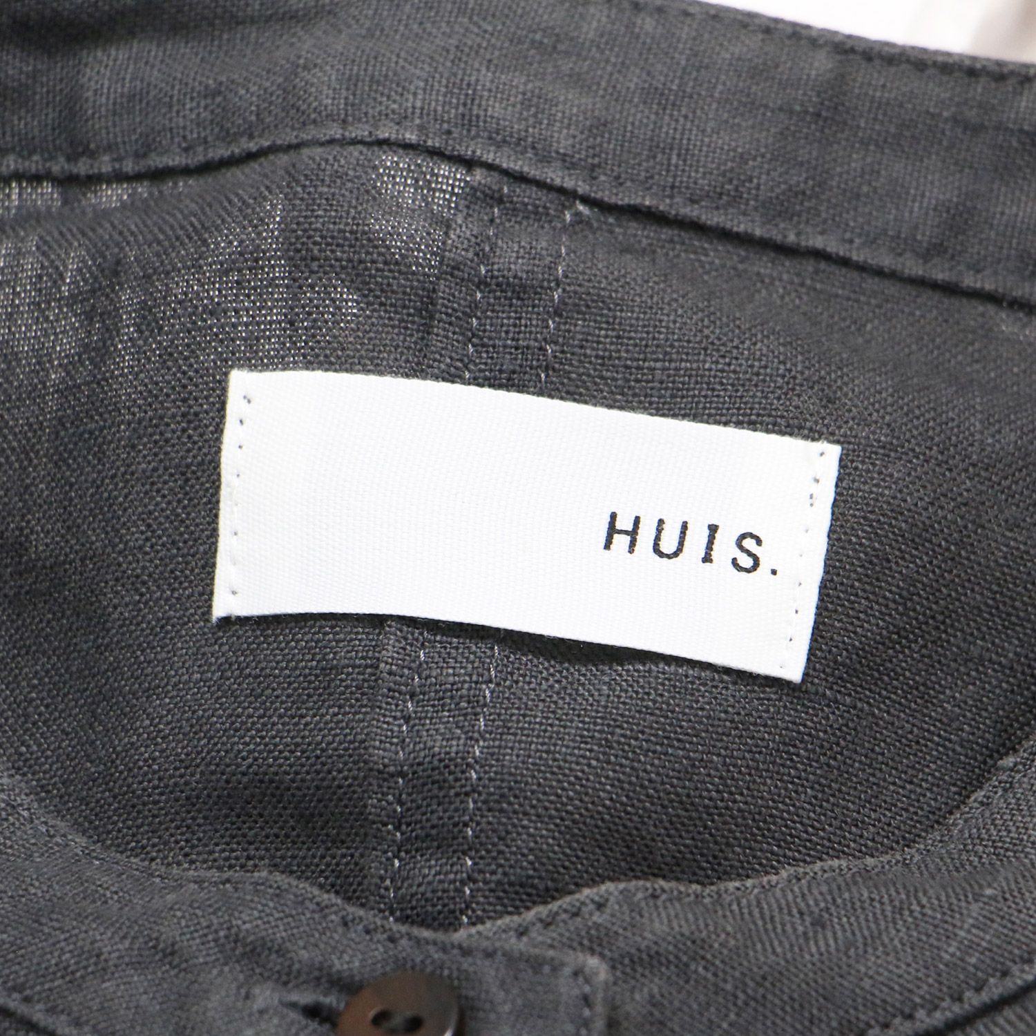 HUIS ハウス ワンピース グレー サイズ:FREE / 22春夏 シャトルリネン バンドカラー ワイド ワンピース / シャツワンピース ミディ丈 長袖 オーバーサイズ / 日本製 / トップス ドレス 羽織り【レディース】【中古】【K4497】 HUIS ハウス ワンピース グレー サイズ:FREE / 22春夏 シャトルリネン