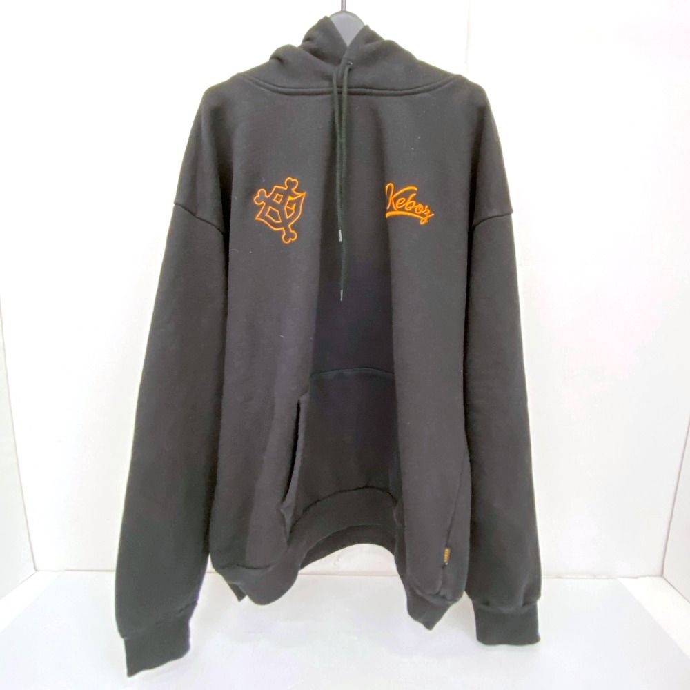 03w20884 FREAK S STORE フリークスストア Keboz ケボズ × ジャイアンツ スウェット上下セット パーカー XL パンツ M ブラック メンズ セットアップ 221-1262