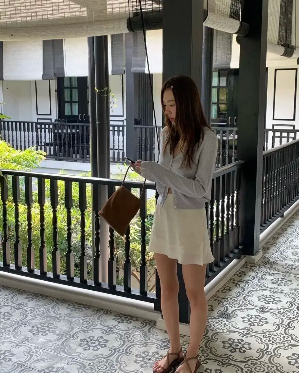 カーディガン グレー