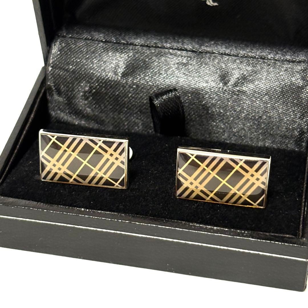 き バーバリーブラックレーベル カフス チェック柄