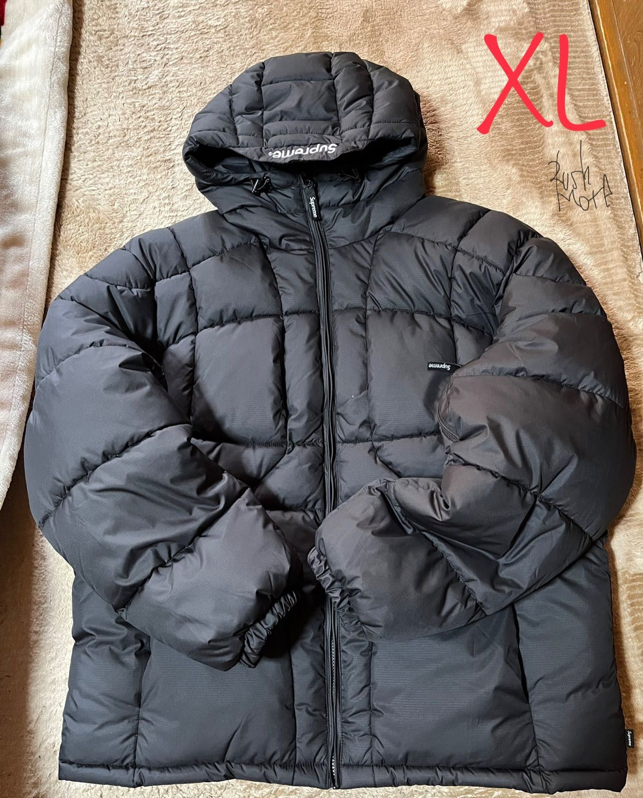 SUPREME Warp Hooded Puffy Jacket BLACK ジャケット/アウター