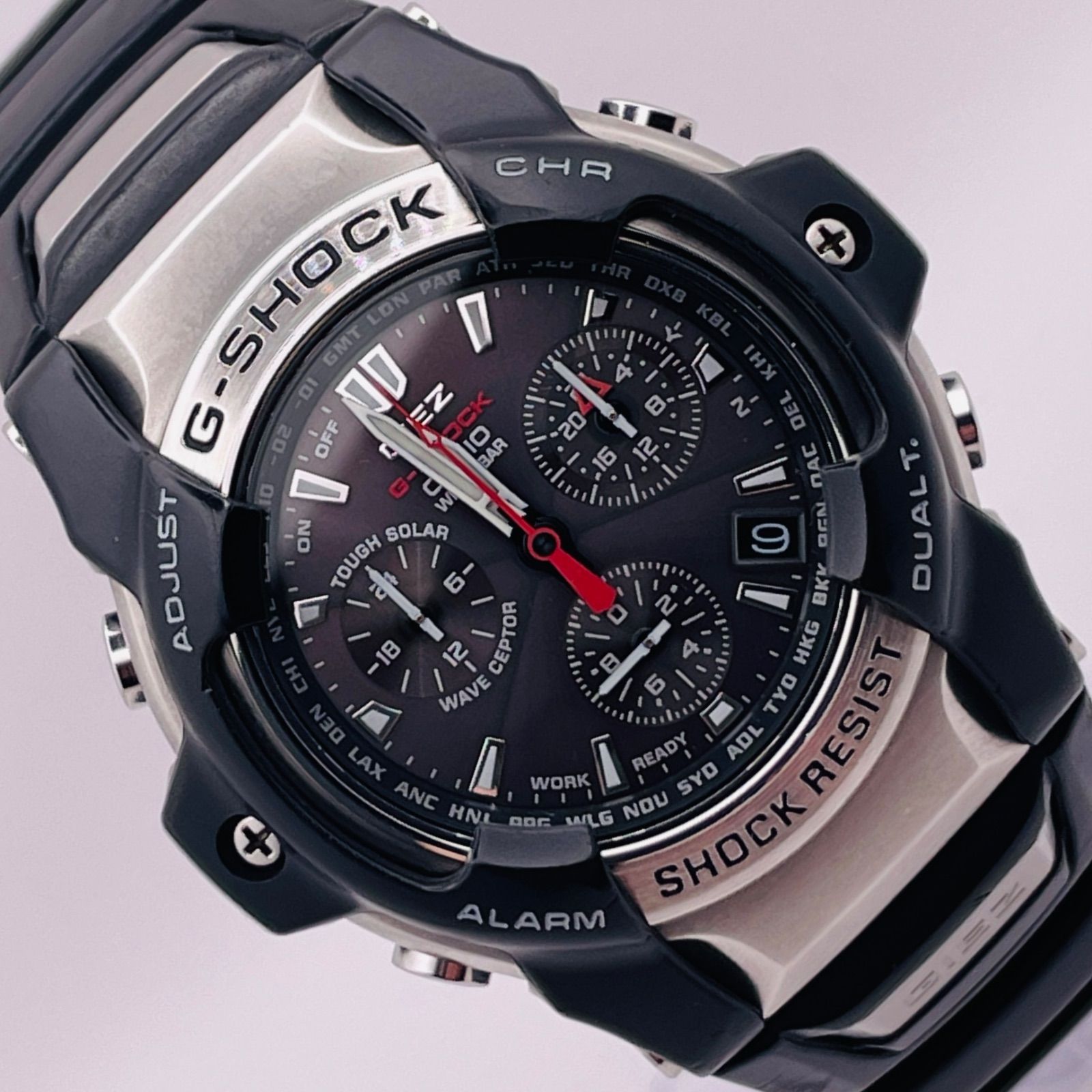（T433）美品 正常稼動 CASIO カシオ 電波ソーラー G-SHOCK GIEZ ジーズ GS-1000J-1AJF 人気 時計 メンズ ユニセックス