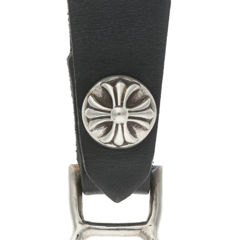 クロムハーツ BELT LOOP クロスボールボタンレザーベルトループ メンズ  