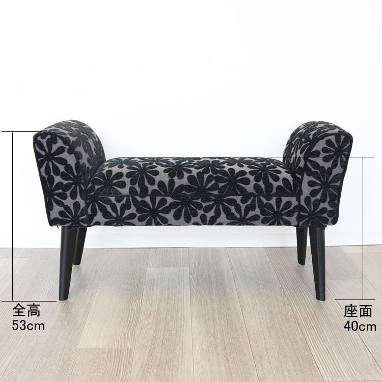 スツールベンチ モダンテイスト 花柄 スツール クッションチェア 椅子 腰掛 イス 椅子 スリム スツール L MARWIL-DEMENAGEMENTS_CH