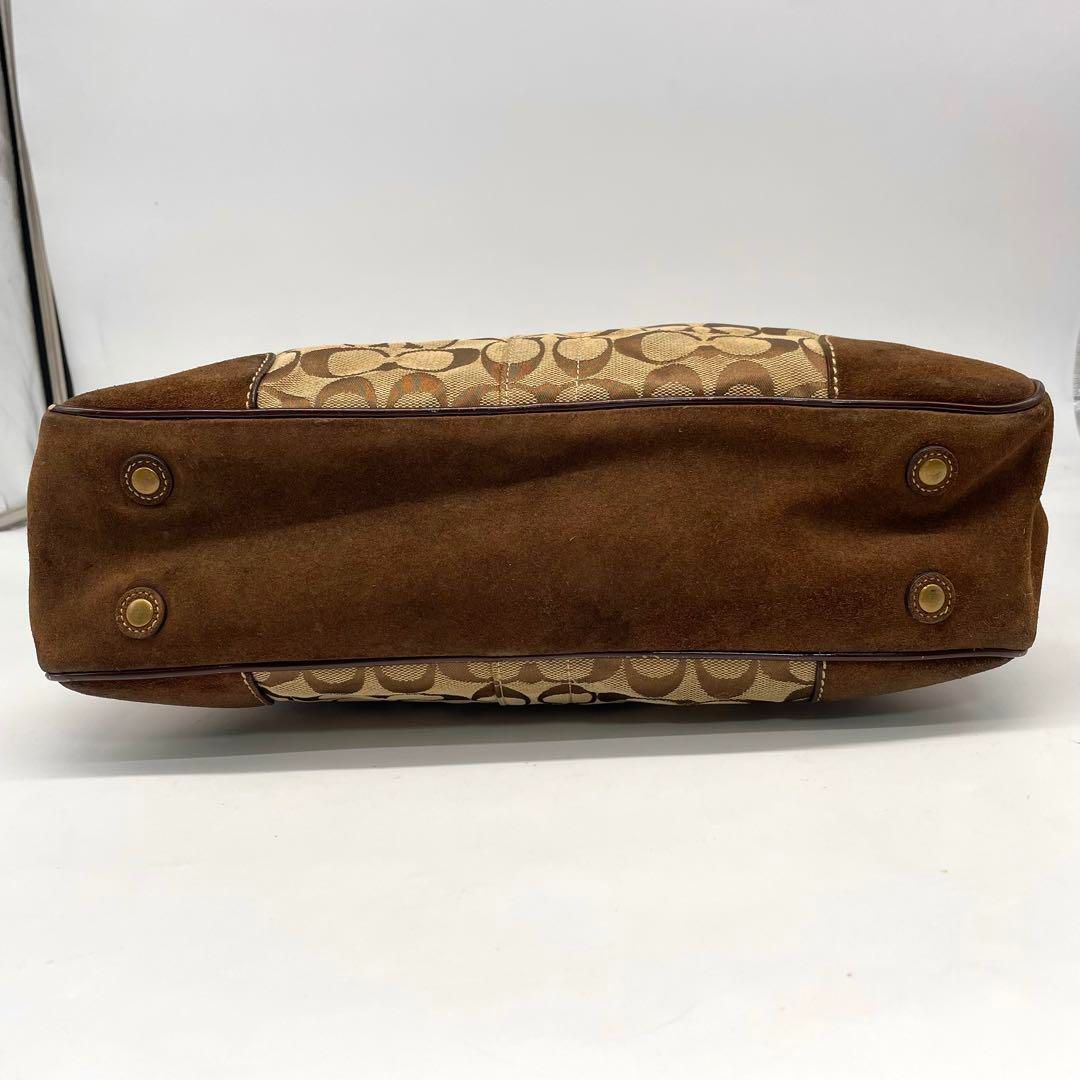 COACH コーチ トートバッグ シグネチャー A4可能 大容量 スエード