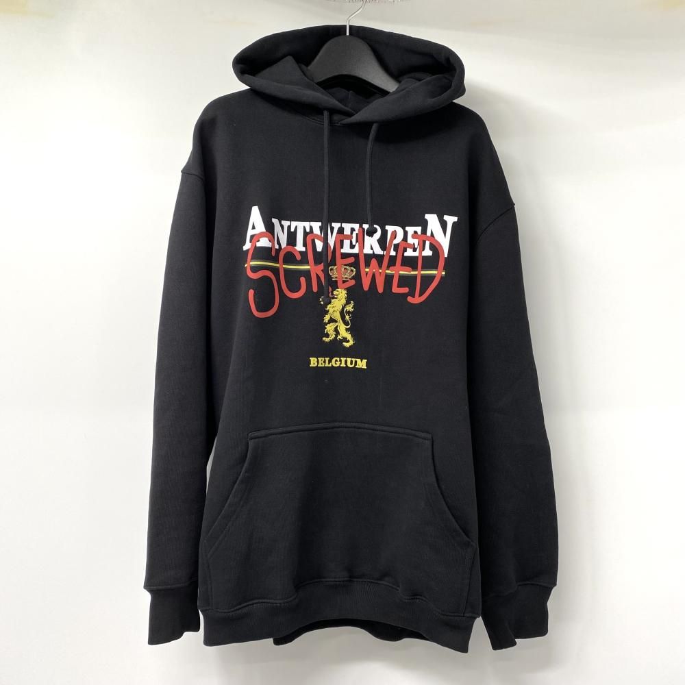 VETEMENTS 20AW ANTWERP SCREWED HOODIE サイズM ブラック UAH21TR536 パーカー ヴェトモン 17