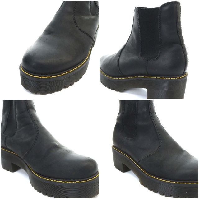 ドクターマーチン DR.MARTENS CHELSEA BOOT サイドゴアブーツ ショート チャンキーヒール プラットフォーム レザー UK6  25cm 黒 ブラック /YO21 - メルカリ