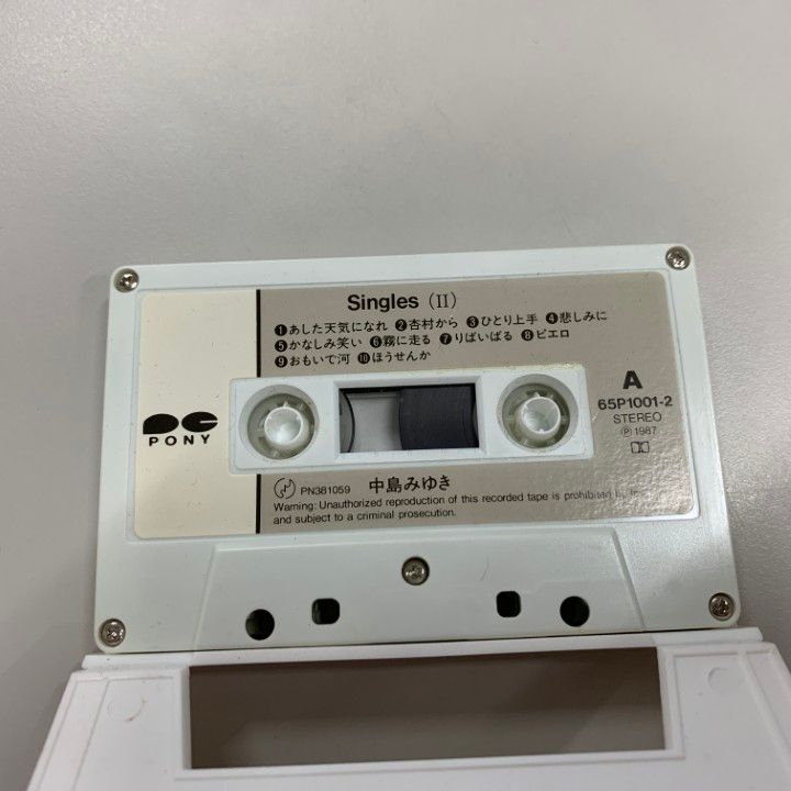 ●01)【同梱不可】中島みゆき Singles/カセットテープ 2本組/65P1001/A ○01)【同梱不可】中島みゆき Singles/カセットテープ 2本組