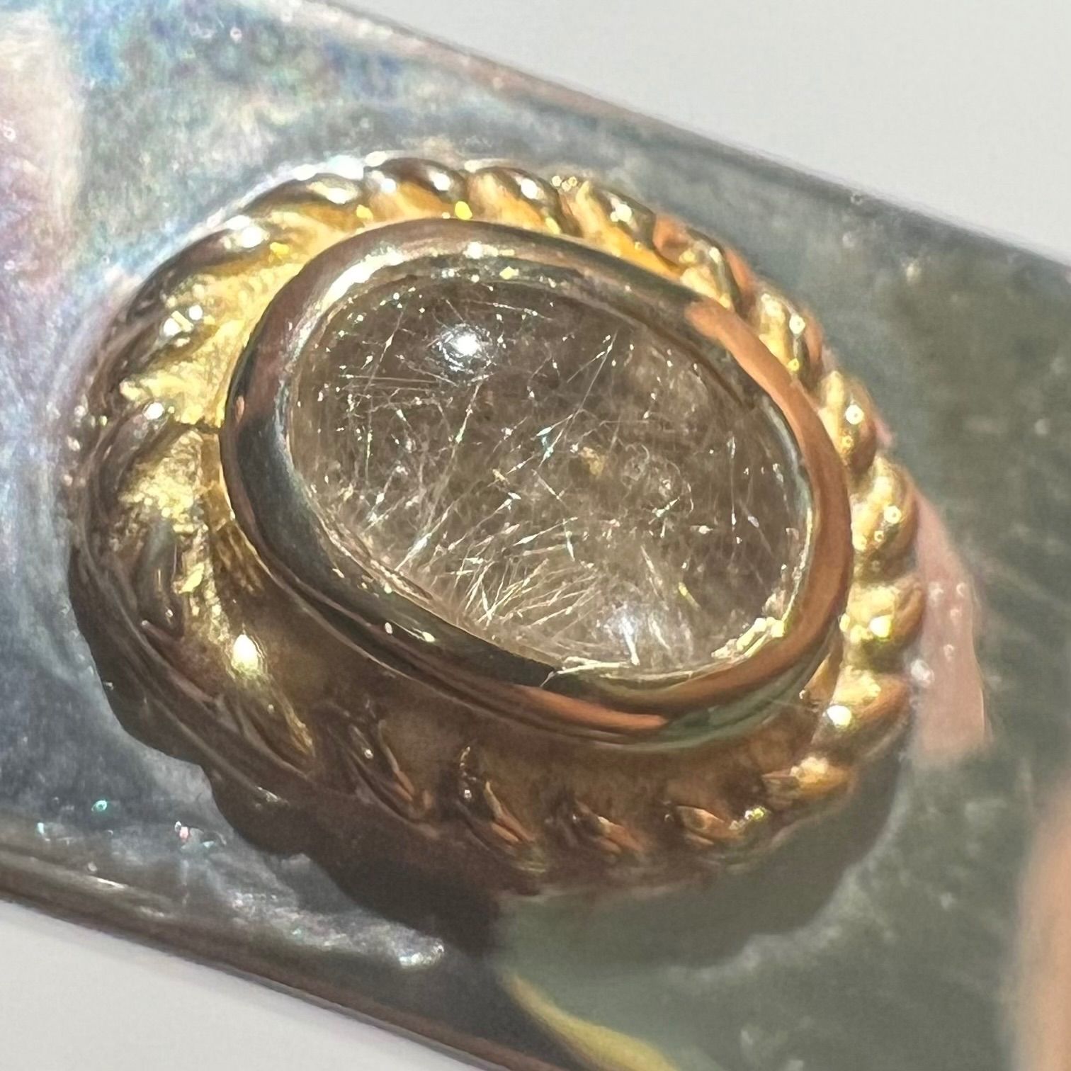 未使用］正規品 Kenshiro 金縄ゴールデンルチル 平打ちバングル 