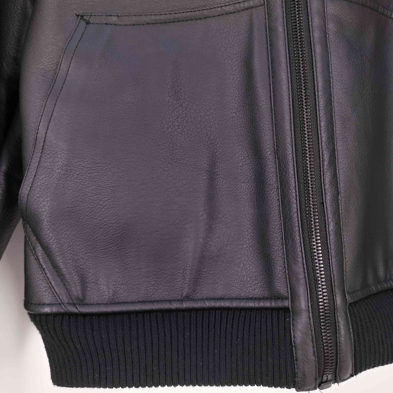 ザラ ZARA 襟ボア フェイクレザー ボンバージャケット メンズ import 