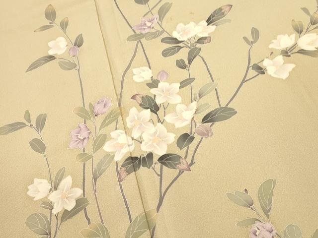平和屋着物○訪問着 友禅 作家物 枝花文 正絹 逸品 CAAT9286dy - メルカリ