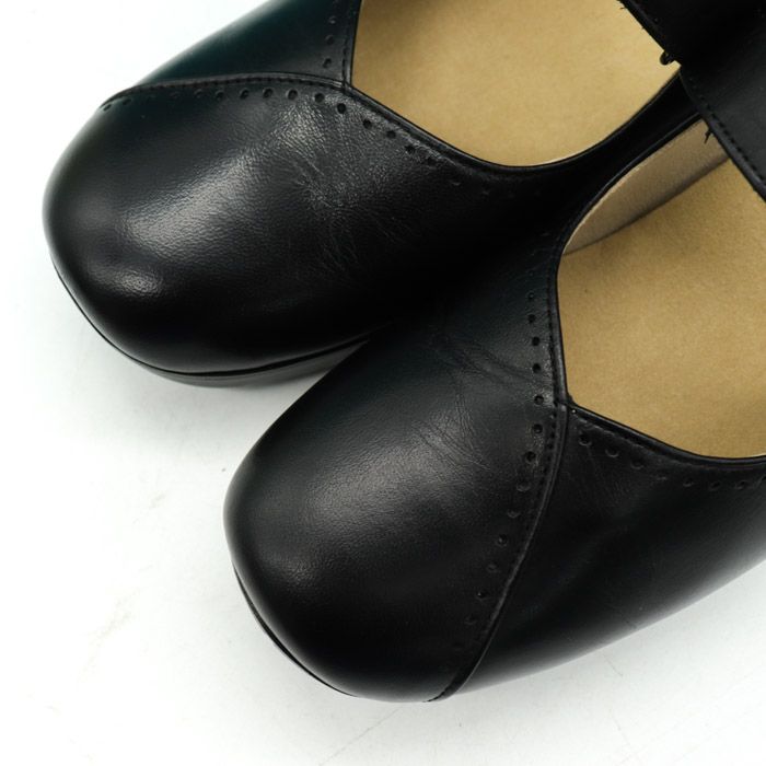 【美品】1989 H.M コンフォートクリニック 本革ストラップパンプス24cm 美品】1989 H.M コンフォートクリニック 本革ストラップパンプス24cm