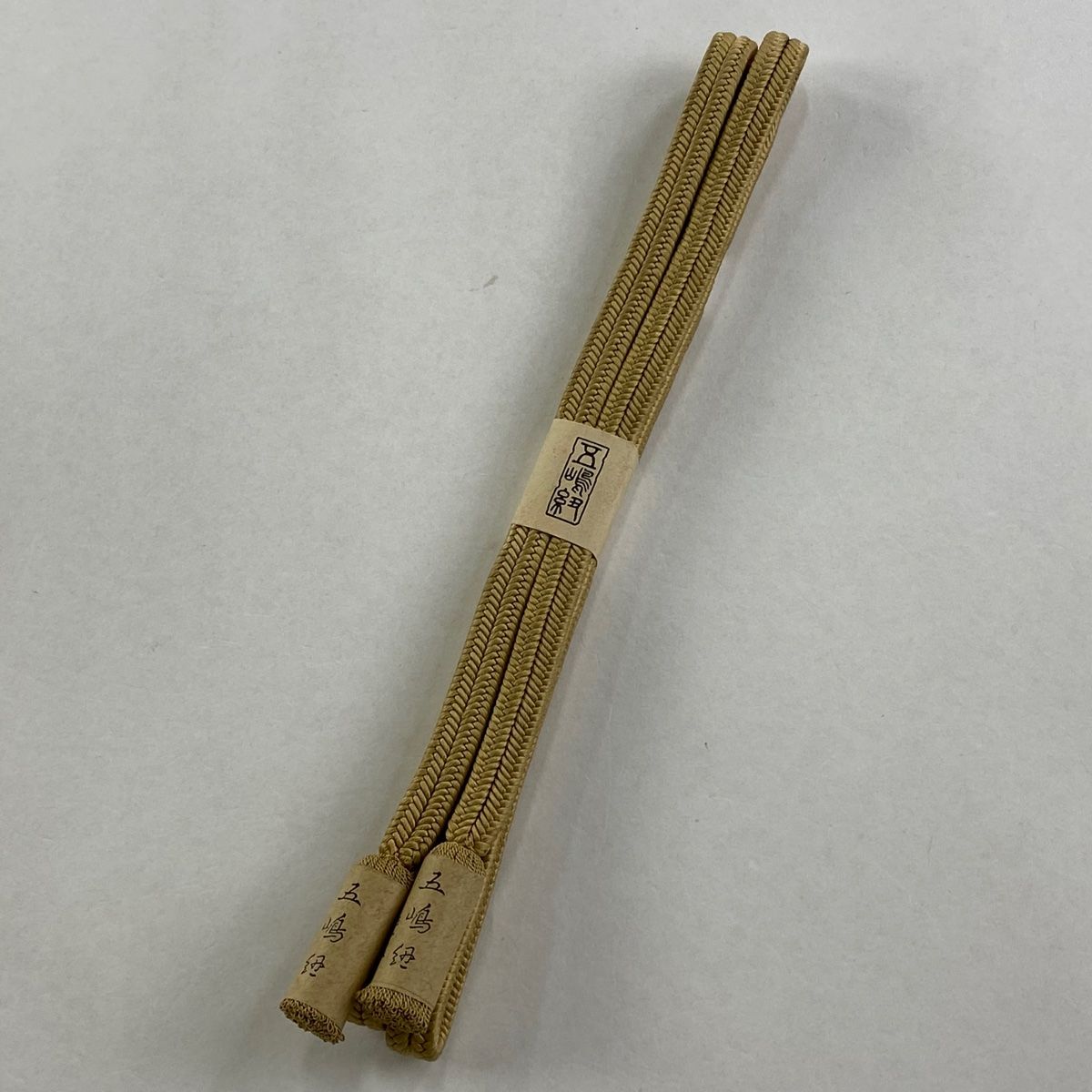 帯締め 無形文化財 五嶋紐 江戸組紐 ベージュ 正絹 和装小物