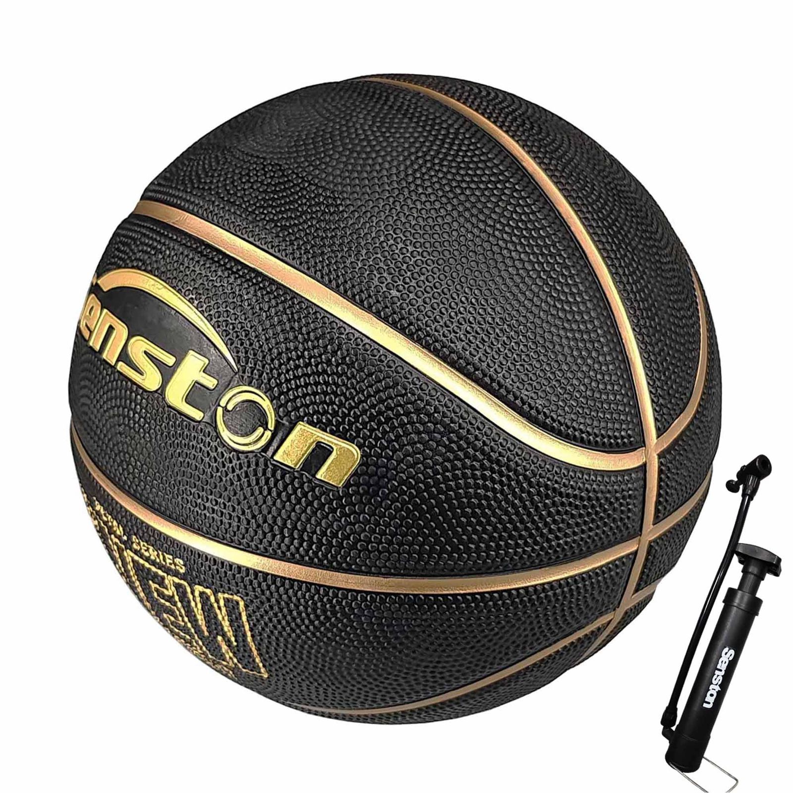 【在庫わずか】、大人/青少年バスケットボール競技トレーニング、ポンプ付き Senstonバスケットボール7号屋内/屋外バスケットボール