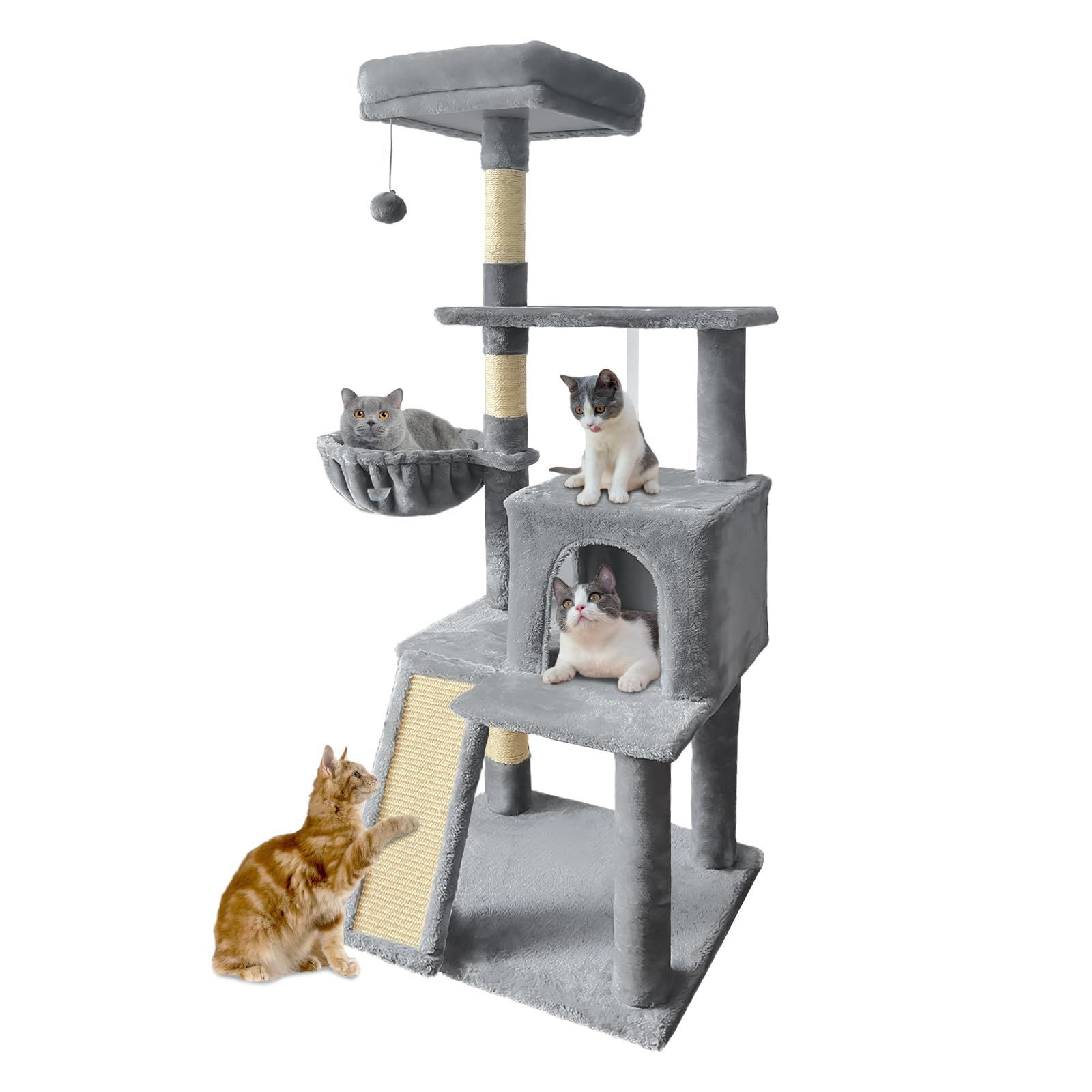 Pempetキャットタワー 大型猫用 猫タワー 据え置き ねこタワー
