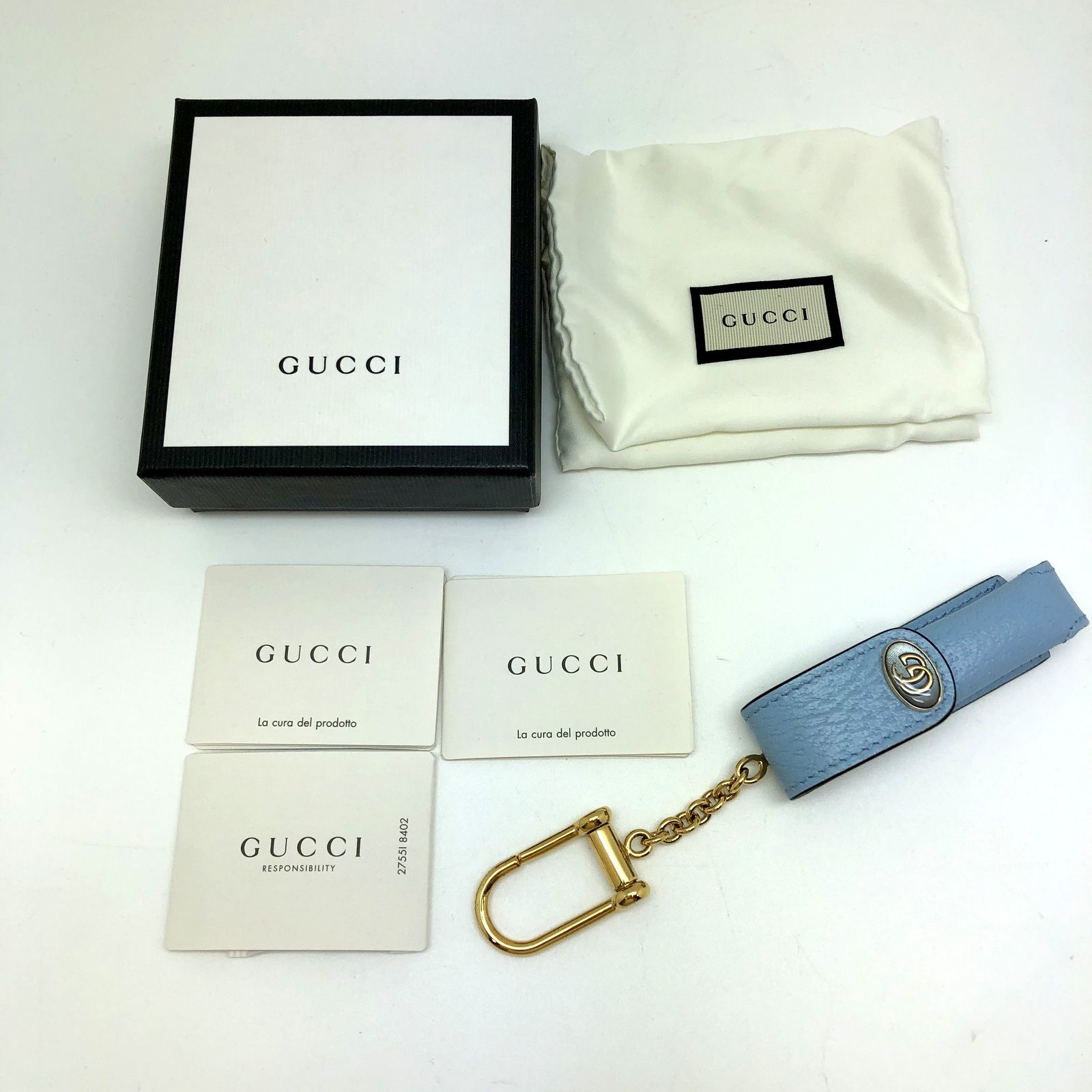 GUCCI グッチ リップケース 615997 ライトブルー - メルカリ