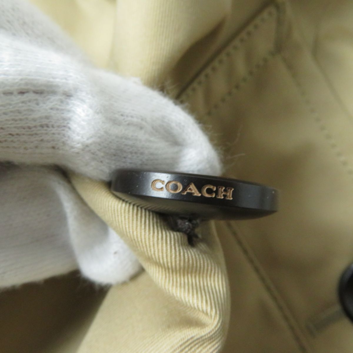 極美品☆正規品 COACH コーチ 89627 シグネチャー柄 ロゴプレート