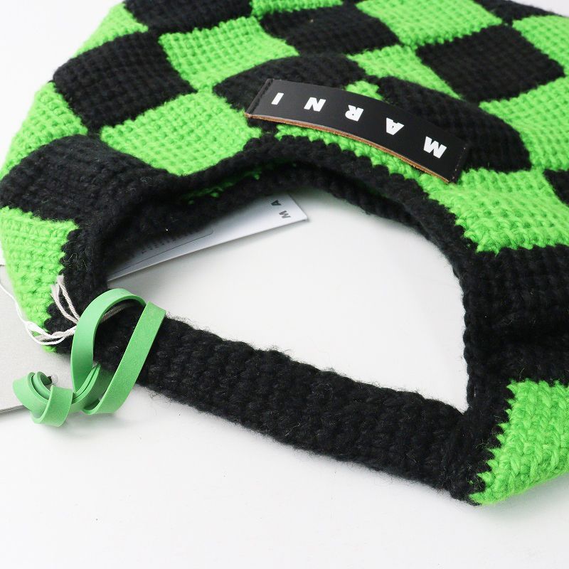  マルニ マーケット MARNI MARKET DIAMOND テックウール ダイアモンド バッグ ミディアム ｜ブラック グリーン その他 小物