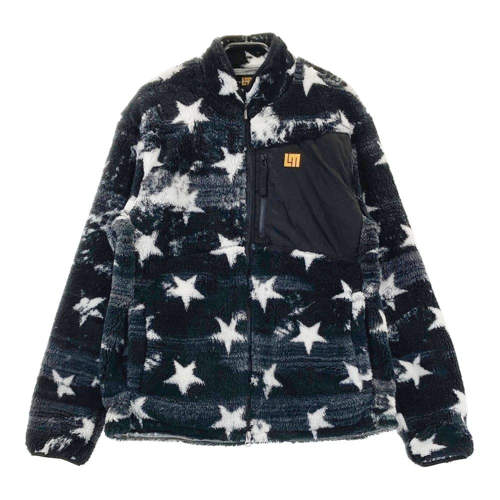サイズ M LOUD MOUTH ラウドマウス 蓄熱 ボア ジップジャケット 星 総柄 ブラック系 240101539297 ゴルフウェア メンズ ストスト