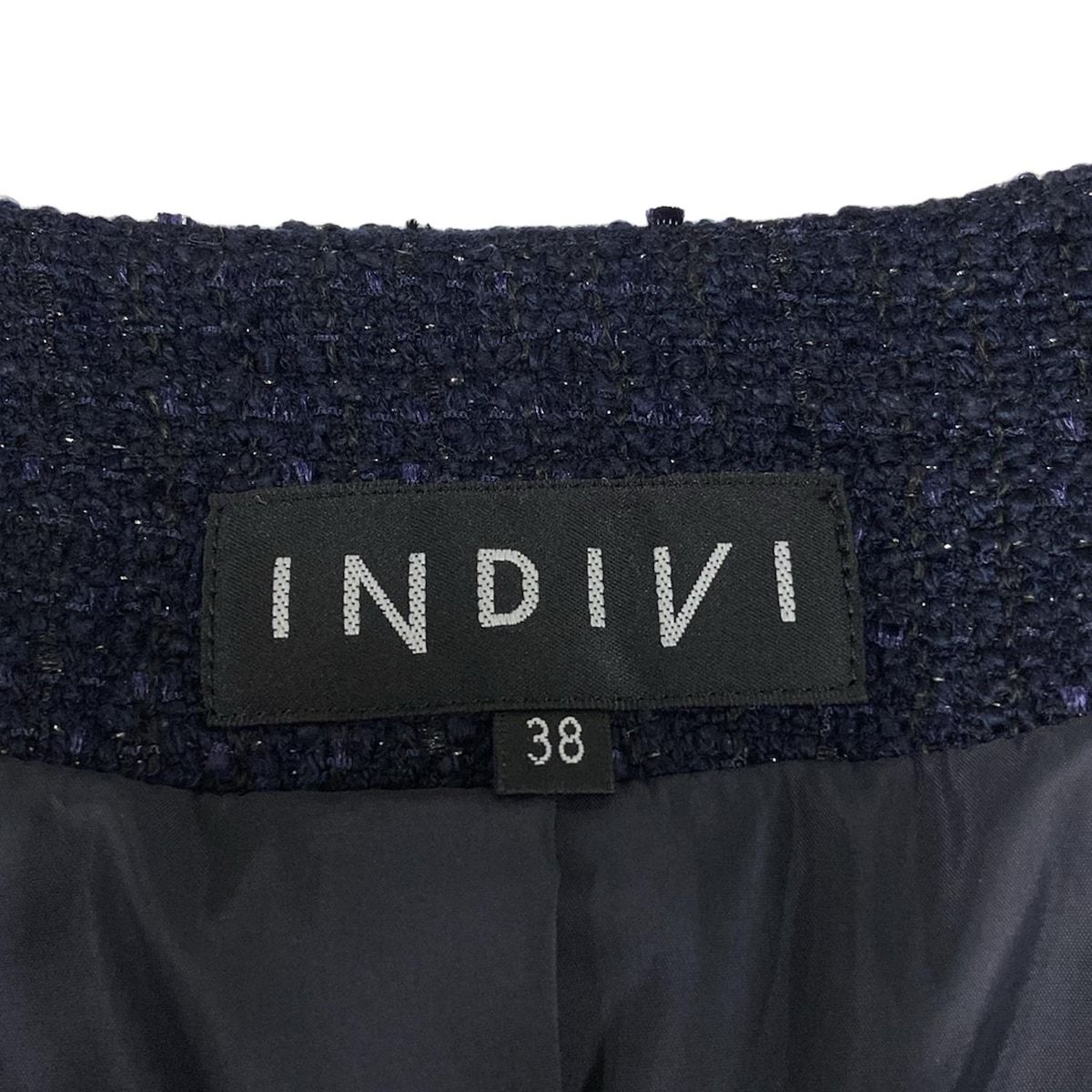 INDIVI❤︎ スカートスーツ ダークネイビーストライプ 5号 ICB - ICB(アイシービー) スカートスーツ レディース - ダーク