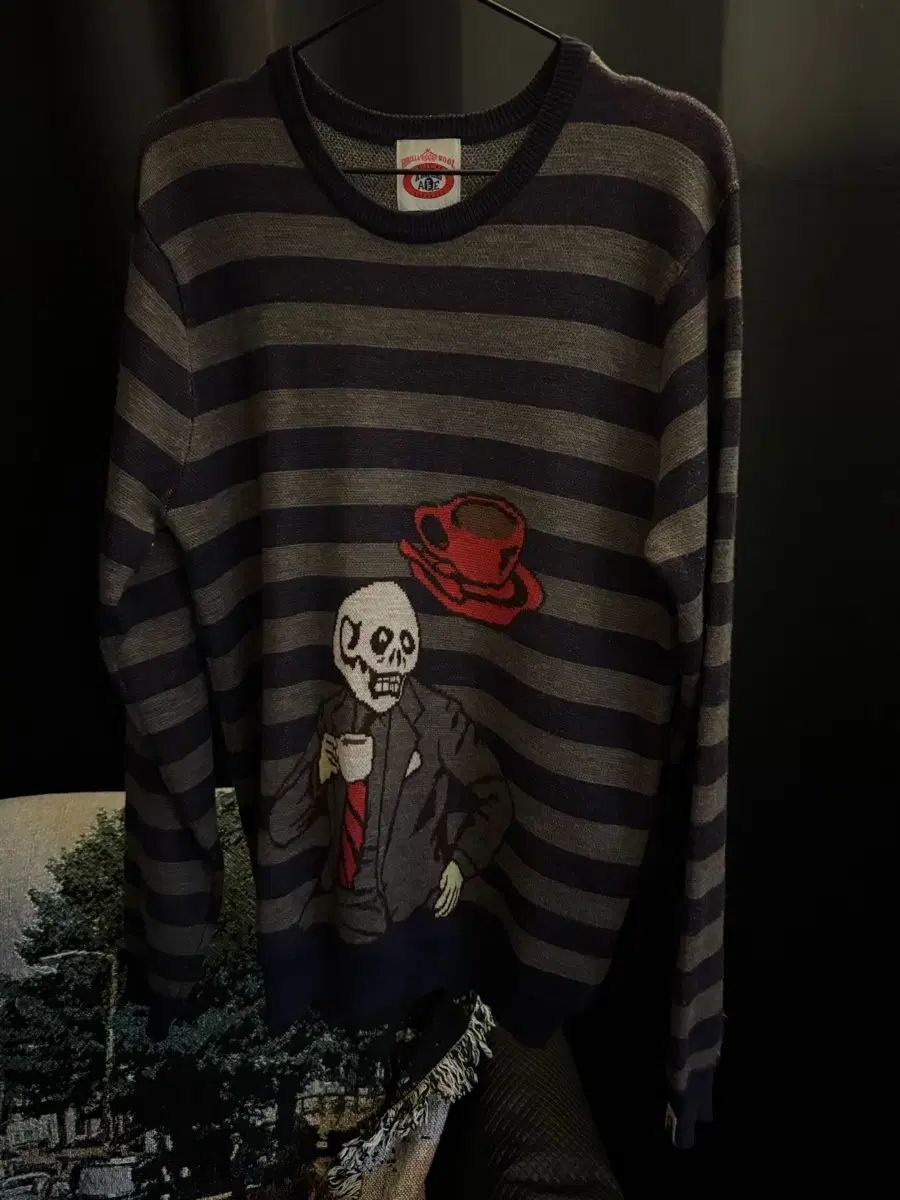 Bape アベイシングエイプ ゴリラウール ストライプ ニット M