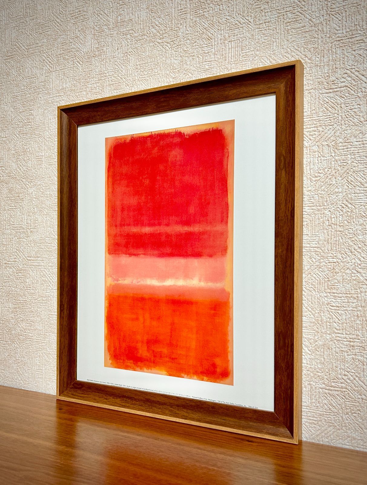 額装済/Ohne Titel 1956（マーク ロスコ）/アートポスター 新品☆額縁付アートポスター☆マーク・ロスコ☆Mark Rothko
