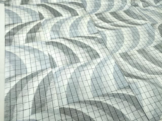 平和屋着物○伝統工芸士 玉虫正直氏作 玉虫公房 手織の里 紙布 紬 米沢