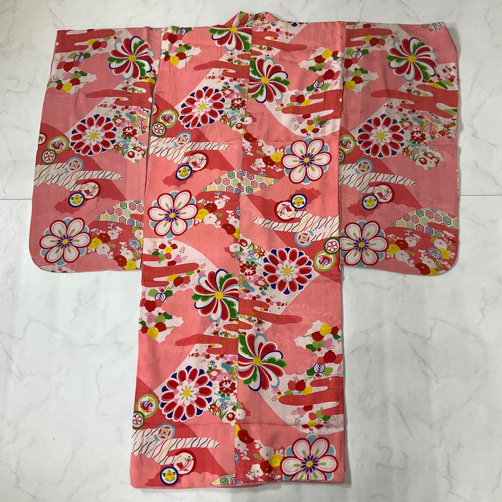 ◇kimono+one◇5歳くらい用◇アンティーク子供着物◇正絹