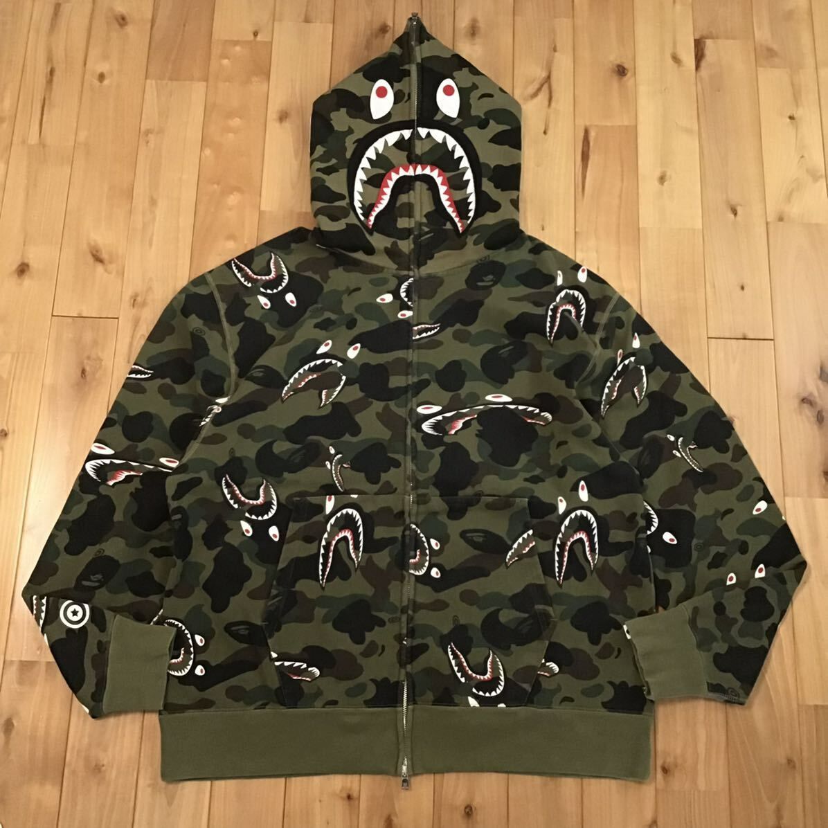 ☆2XL☆ 1st camo green シャーク パーカー shark full zip hoodie a bathing ape BAPE エイプ  ベイプ アベイシングエイプ 迷彩 XXL - メルカリ