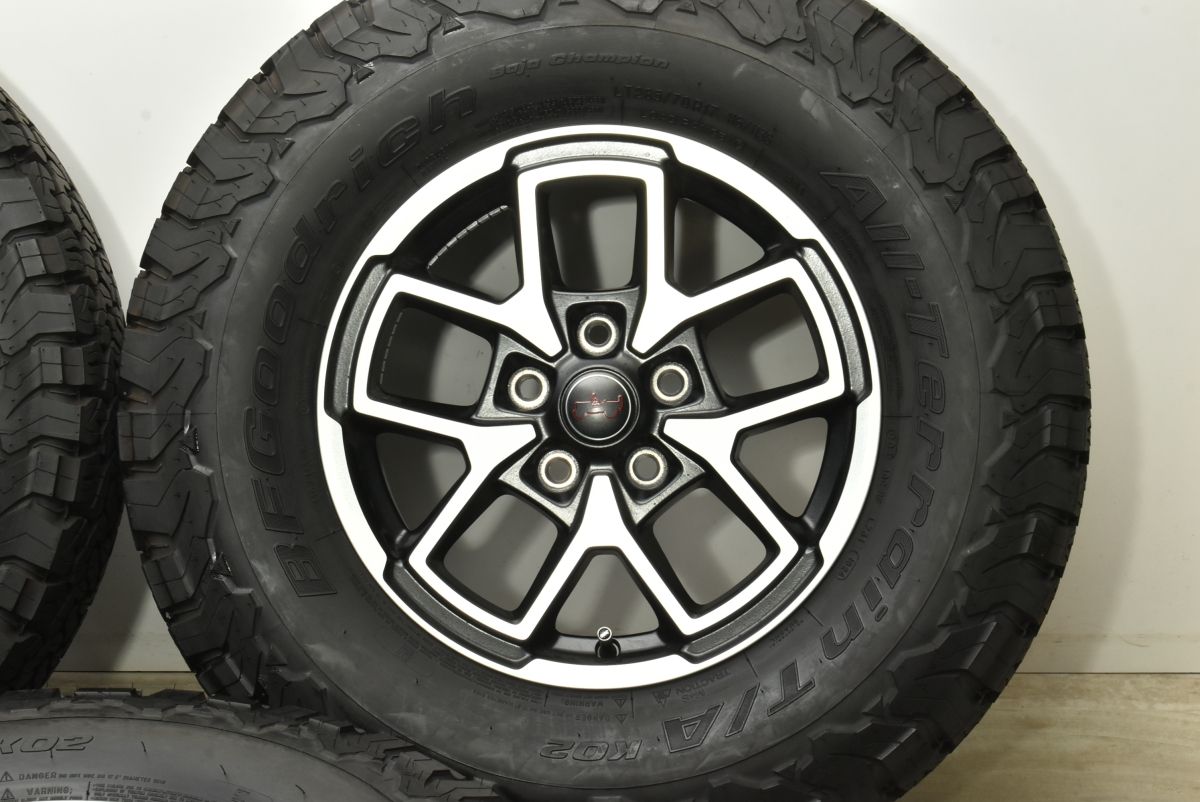 鑑賞に適した バリ溝 ジープ JL ラングラー ルビコン 純正 17in 7.5J 44.45 PCD127 BFGoodrich All-Terrain T A LT285 70R17 5本セット