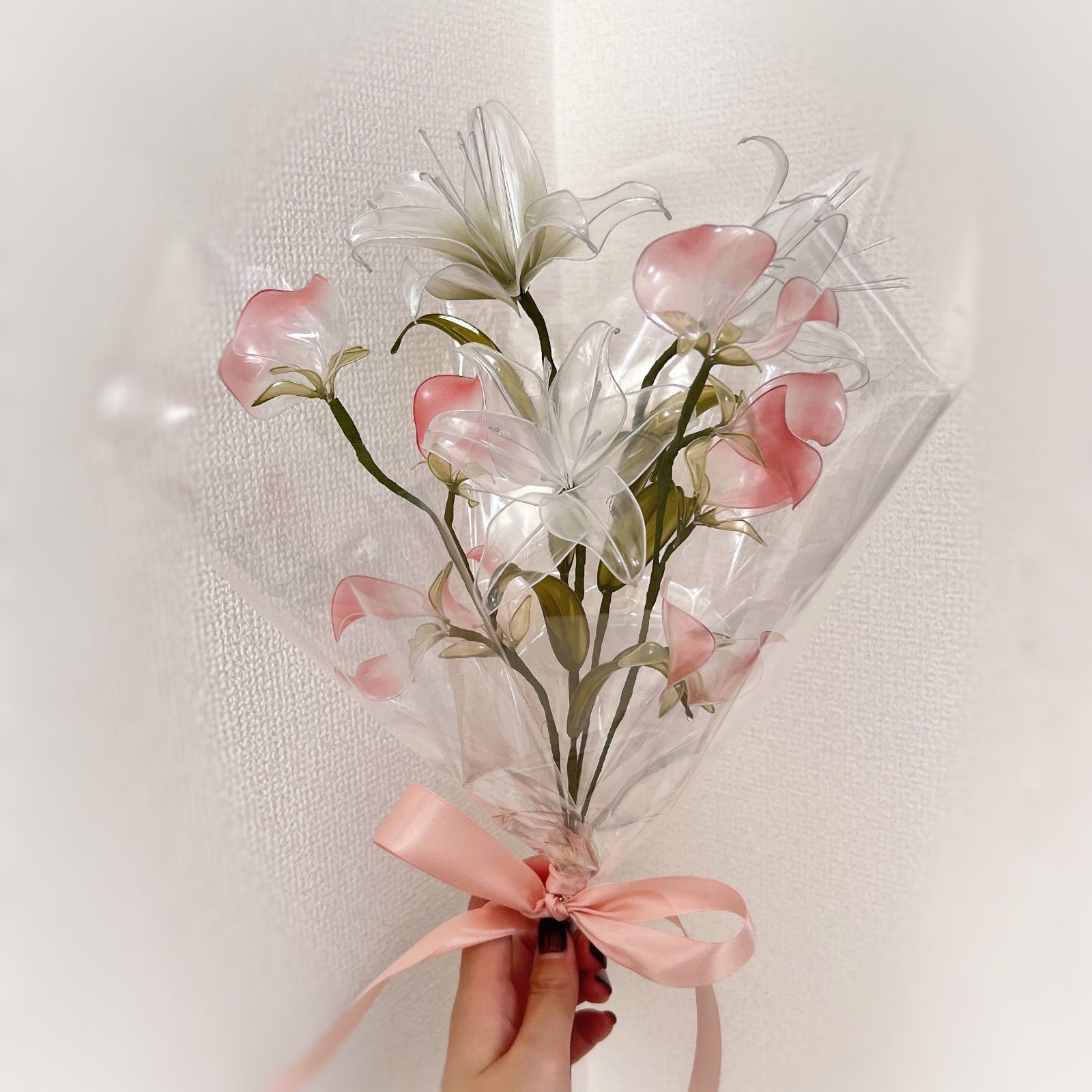 【SALE】アナベルと小花のハーフリース* * ラッピング無料 壁掛け 初夏 SALE】アナベルと小花のハーフリース* * ラッピング無料 壁掛け 初夏