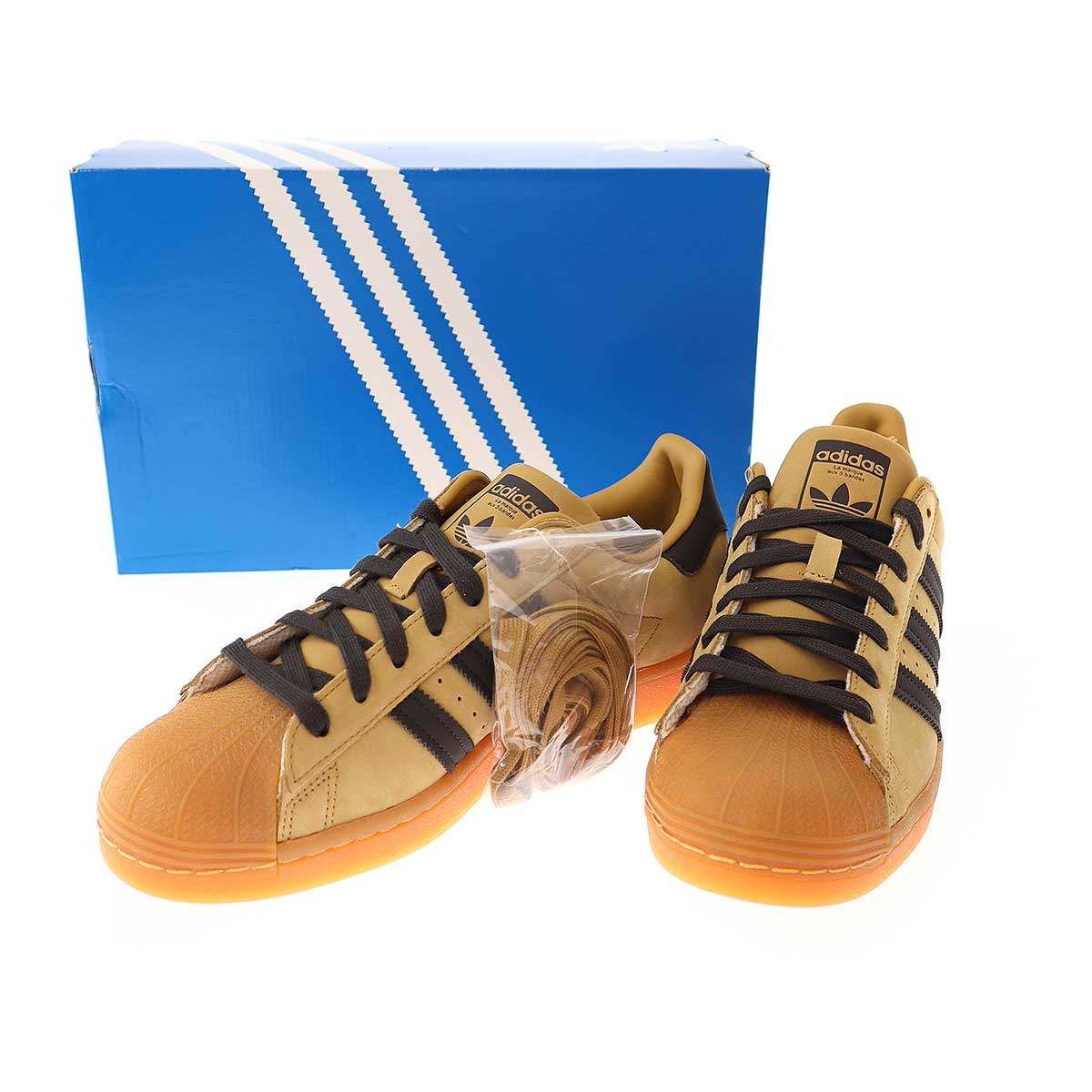adidas×Beauty&Youth別注 ベロア ブラウン パンツ ゴールド adidas アディダス WHEAT PACK 2020 SUPERSTAR スニーカー