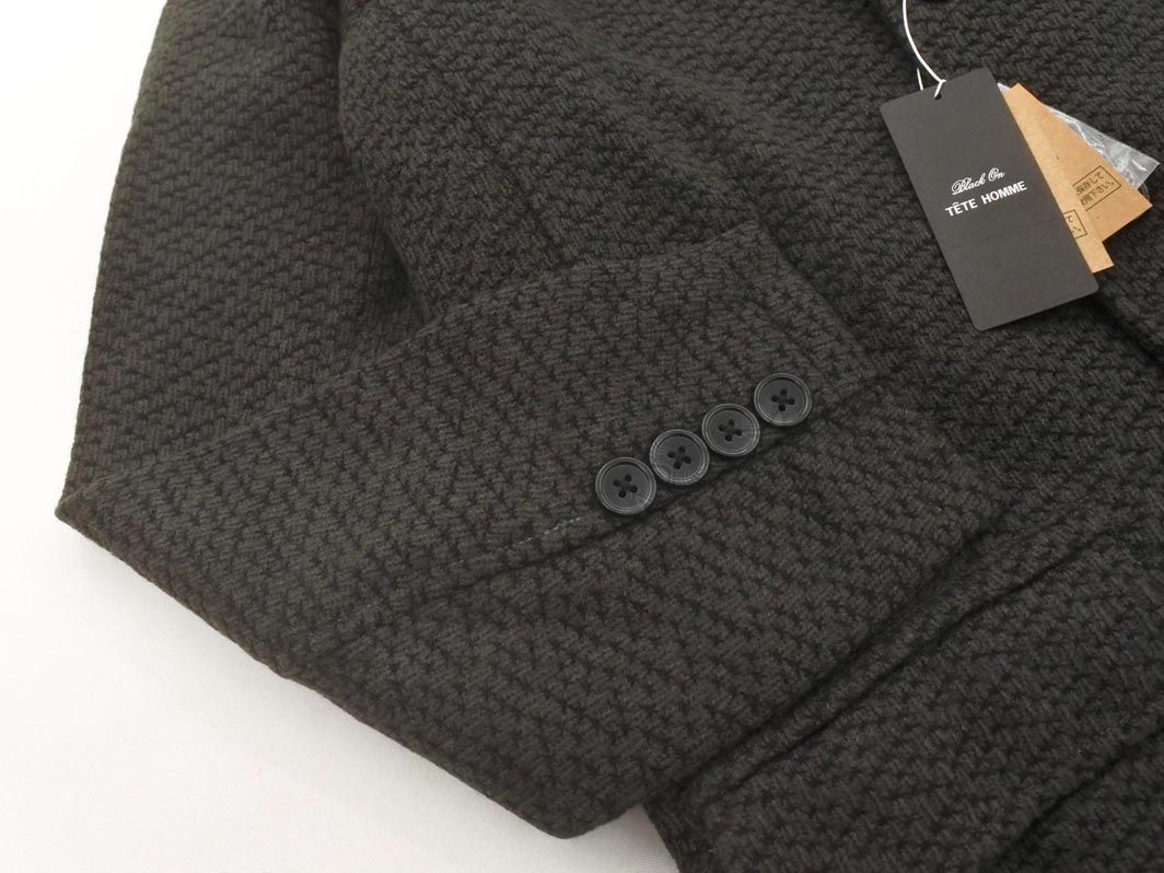 TETE HOMME /テットオム/ラップコート/sizeM/黒 TETE HOMME /テットオム/ラップコート/sizeM/黒 （テットオム