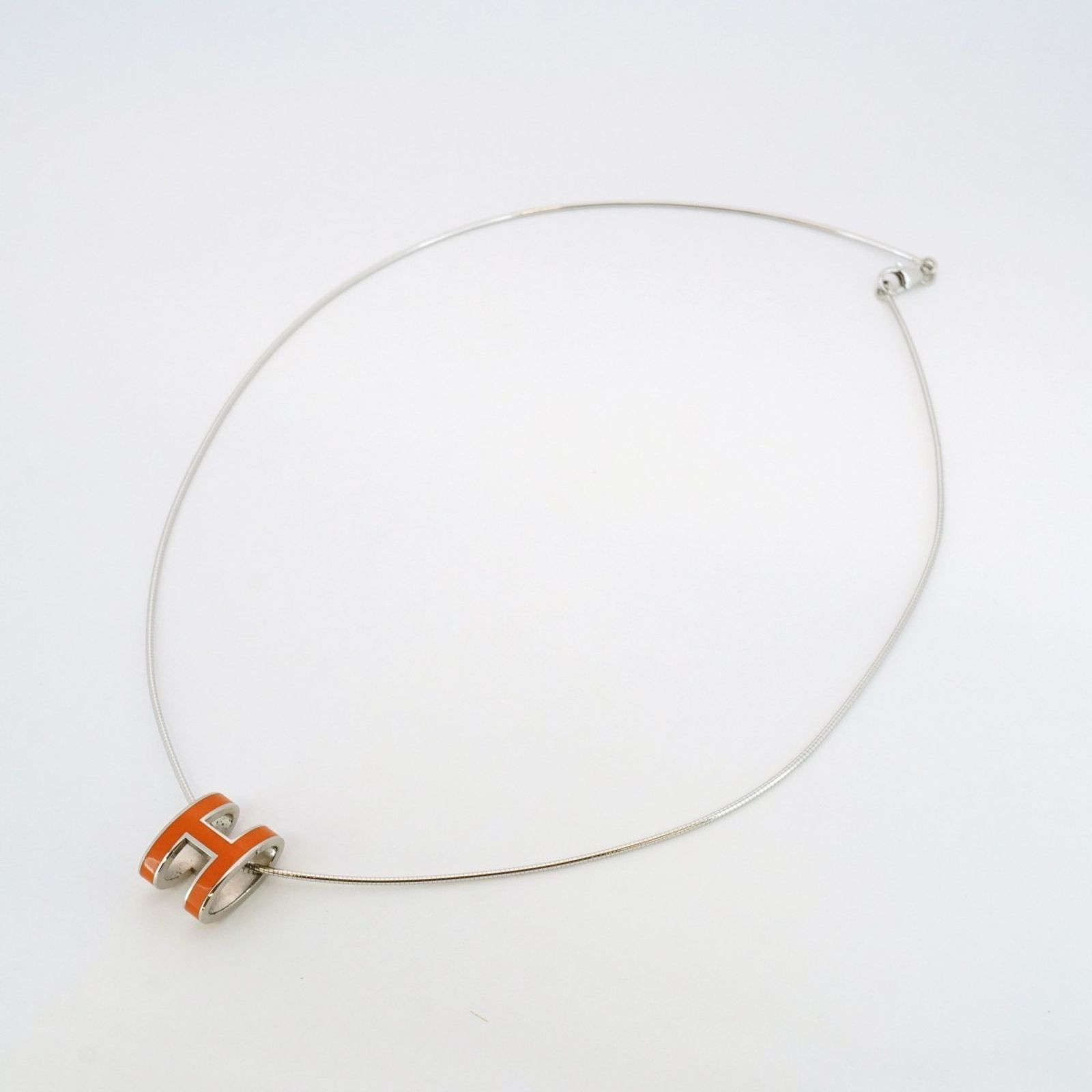 エルメス◆HERMES◆Collier Parade ネックレス メタル オレンジ エルメス(Hermes) エルメス ネックレス ポップH シルバー925