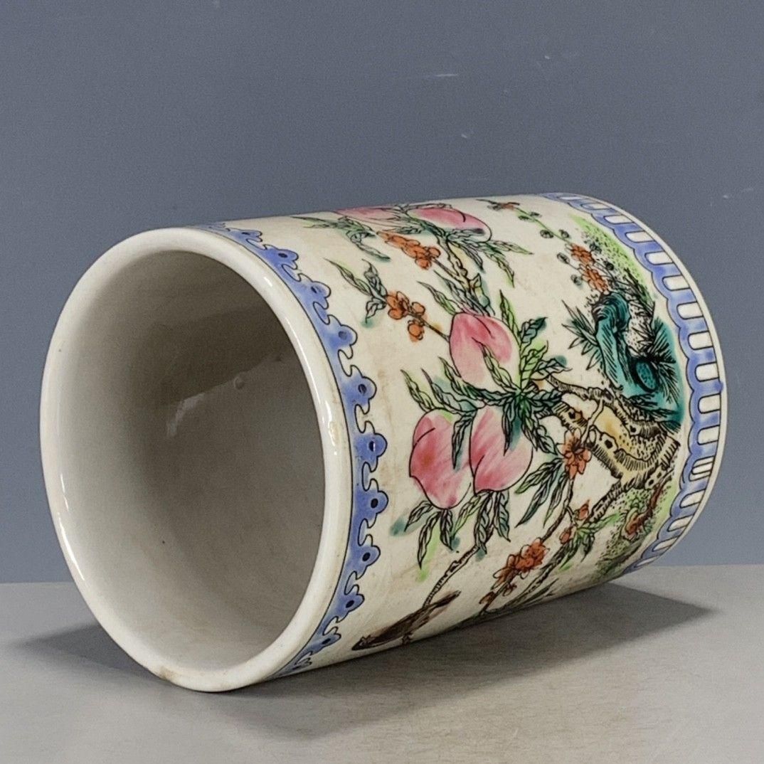 パステル花鳥紋筆箱 書道具 文房具 現代工芸品 美術品 置物 パステル花鳥紋筆箱 書道具 文房具 現代工芸品 美術品 置物