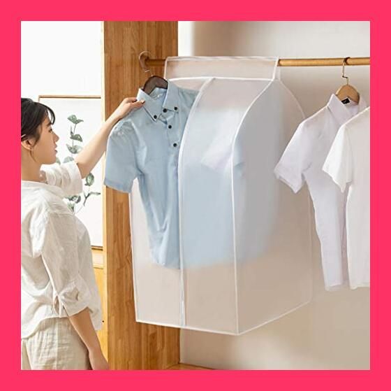【スタッフおすすめ！】DUOLEIMI ハンガーラックカバー 洋服カバー 衣類カバー 大容量収納 防塵 防虫 クローゼット まとめて 衣類収納 2個セット 90cm 110cm