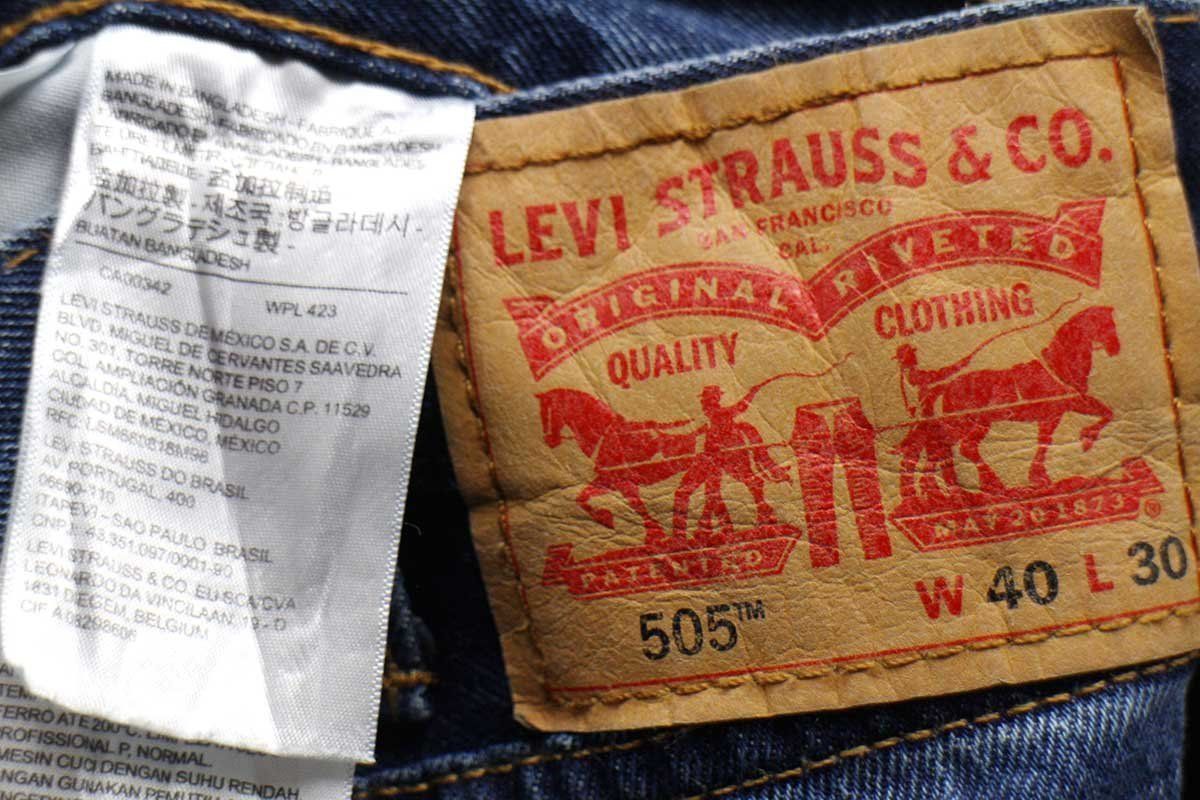 爆売り！ ジーンズ L30☆134 w40 デニムパンツ 505 ☆Levi'sリーバイス