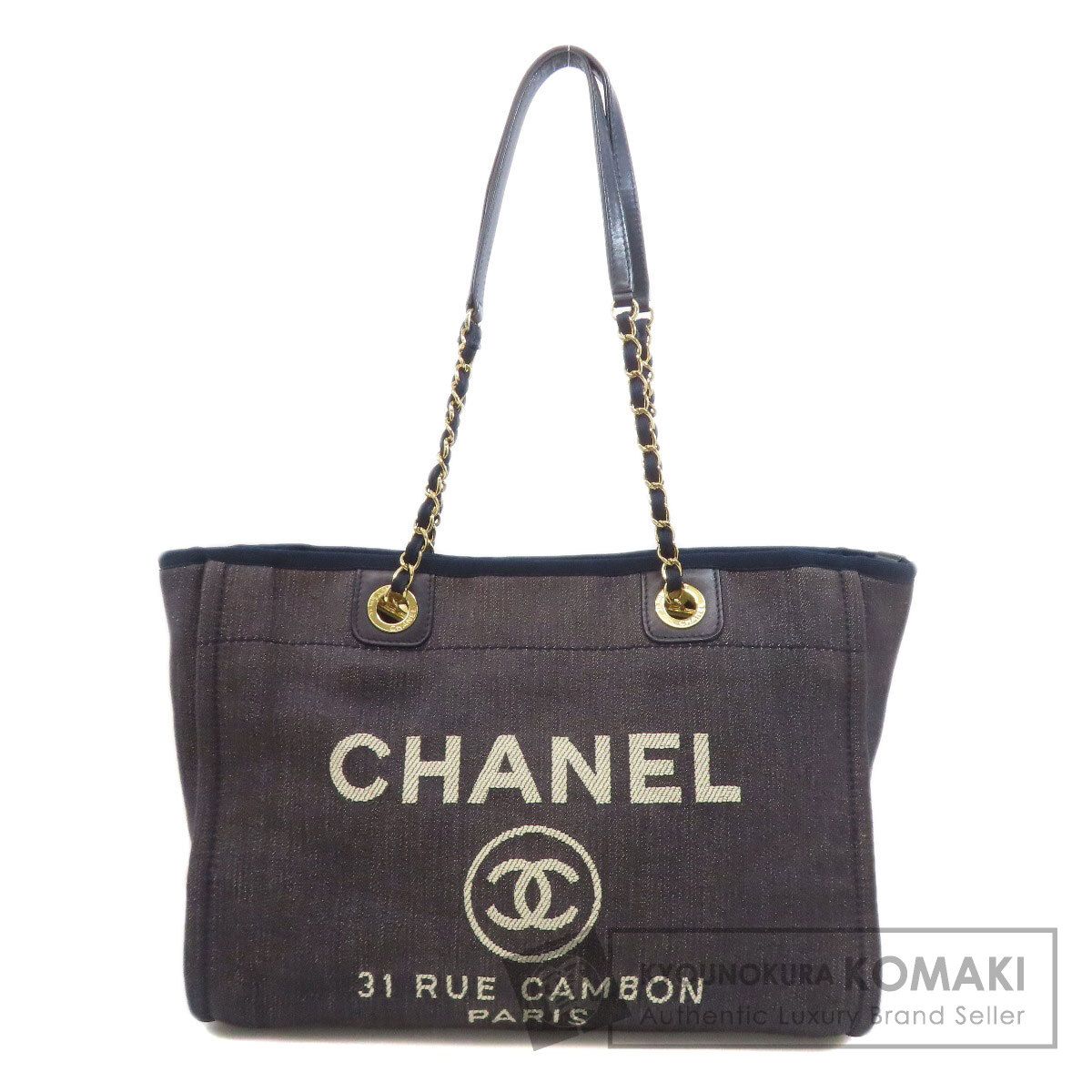 CHANEL シャネル ドーヴィル ゴールド金具 トートバッグ デニム レディース