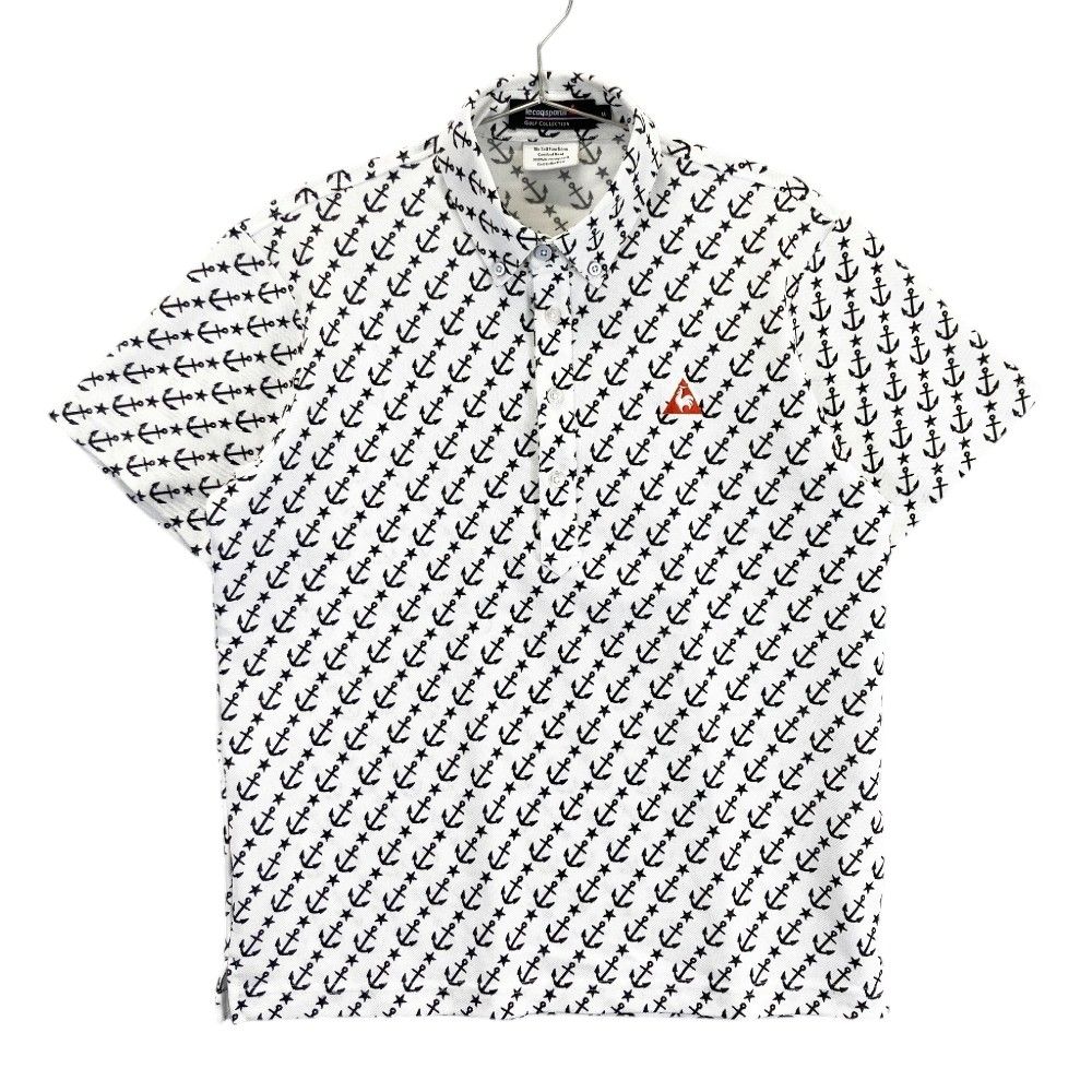 サイズ：M LE COQ GOLF ルコックゴルフ 半袖ポロシャツ 総柄