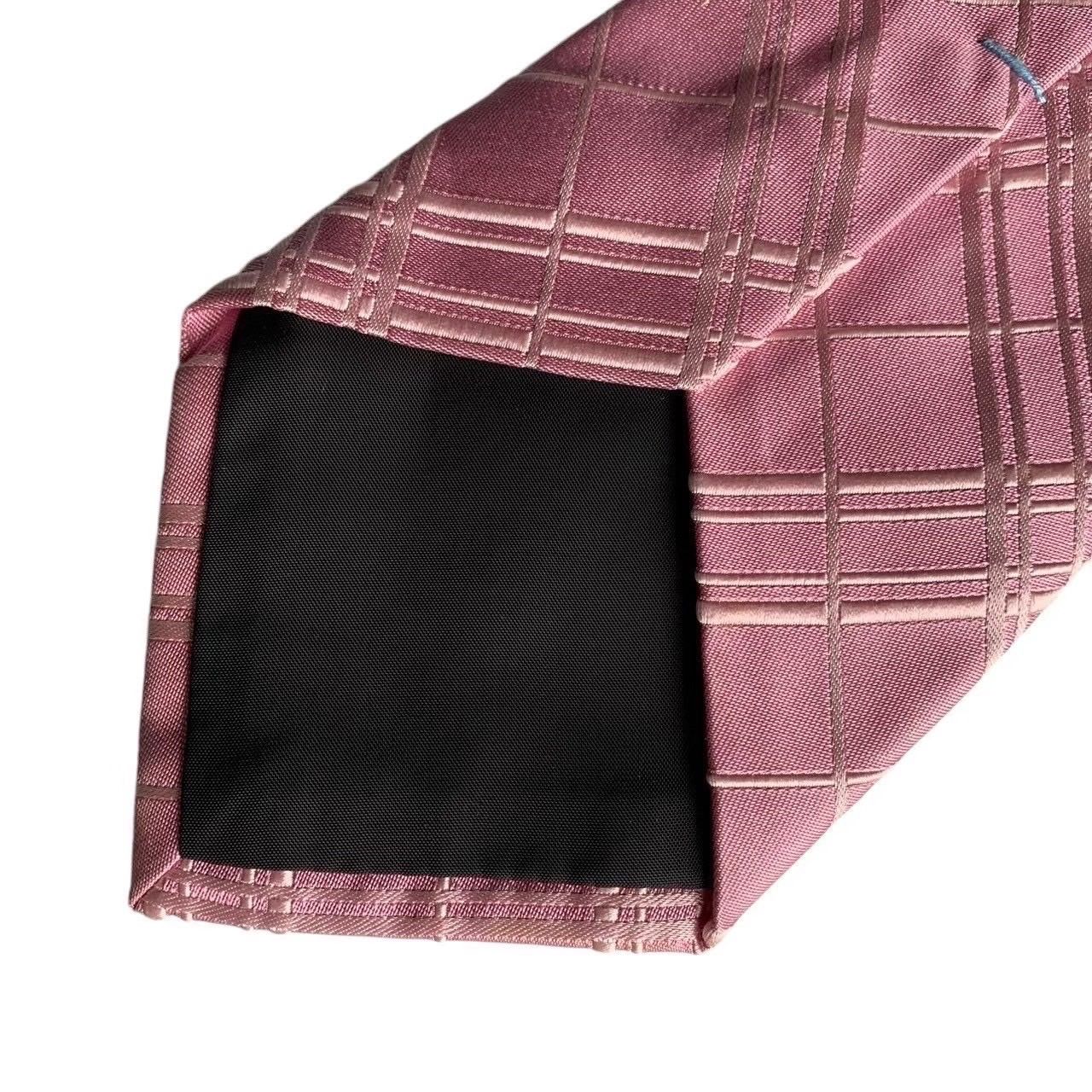 BURBERRY バーバリー ネクタイ ピンク 絹 ブラックレーベル