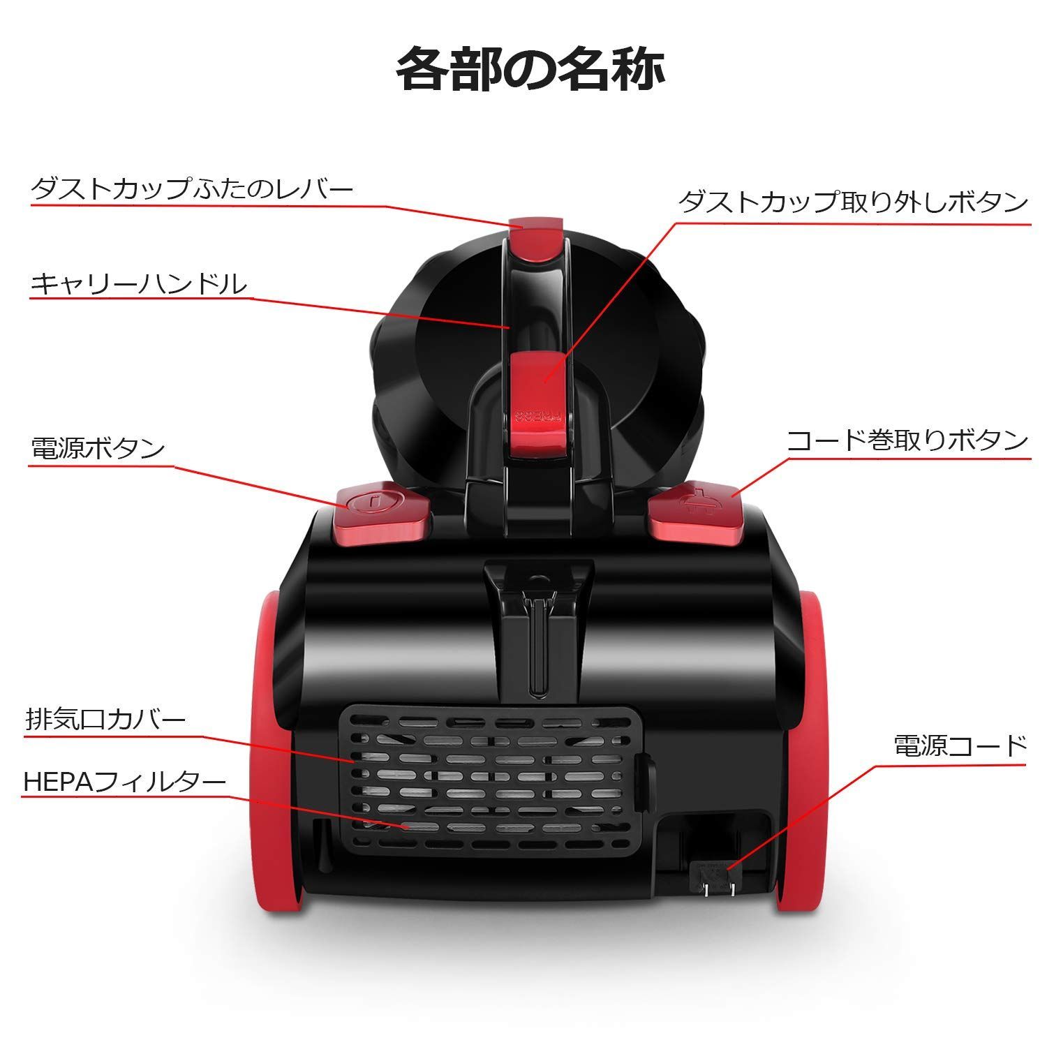 数量限定】iwoly 掃除機 キャニスター 20000Pa 超強力吸引 ハイパワー