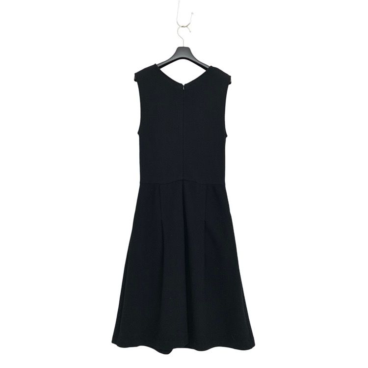 FOXEY ワンピース FOXEY フォクシー ニットワンピース パールビジュー付 ブラック 38