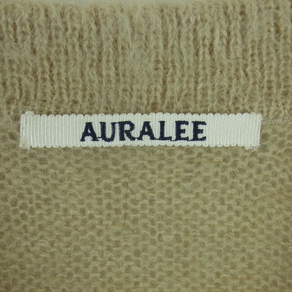 AURALEE オーラリー 23AW A23AP03KM BRUSHED SUPER KID MOHAIR KNIT POLO ブラッシュド  スーパーキッドモヘヤ ニット プルオーバー ベージュ系 4【中古】 - メルカリ