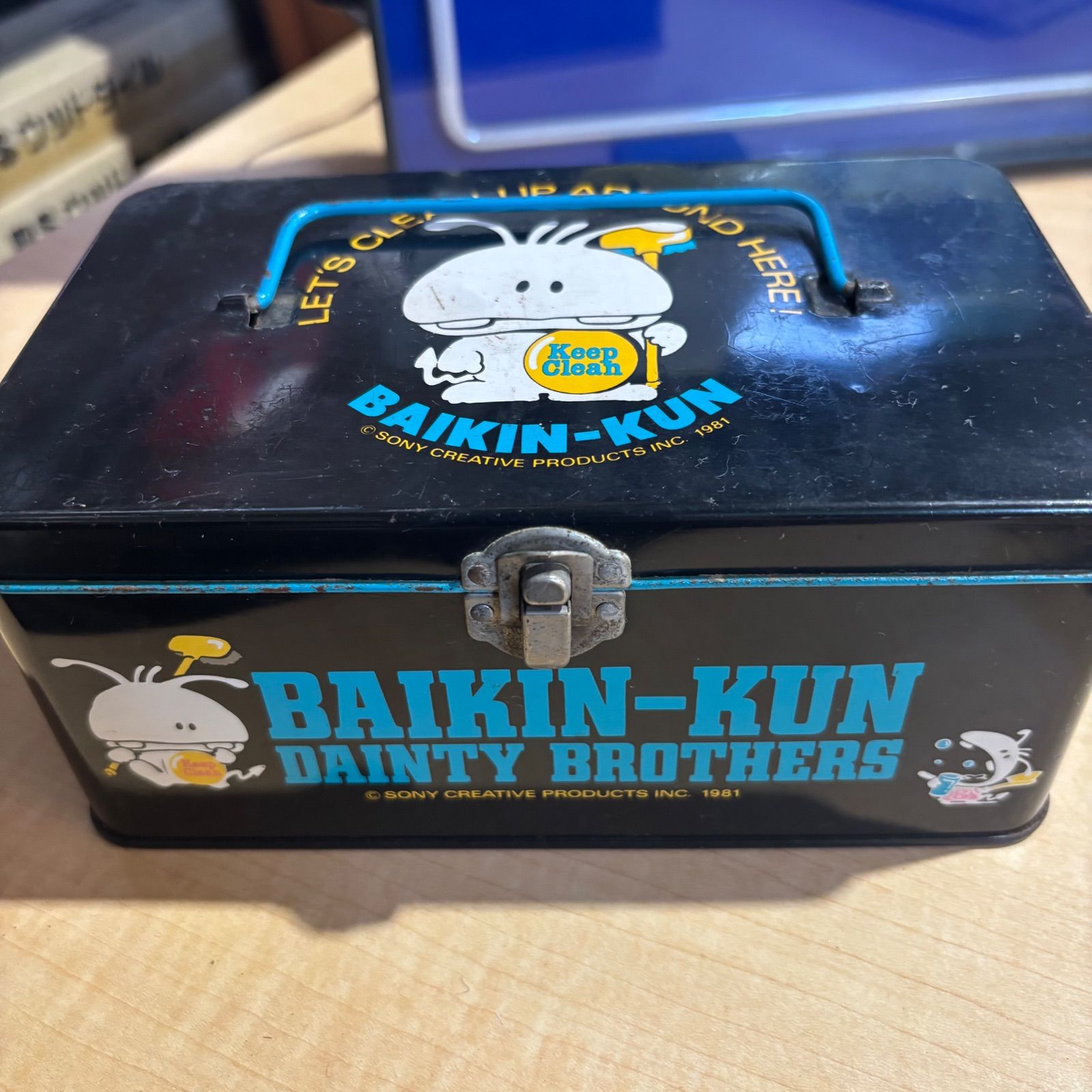 昭和レトロ】 バイキンくん 缶ケース バイキンクン BAIKIN-KUN
