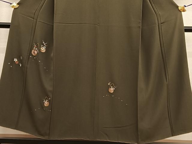 花菱文　金彩　正絹　逸品 平和屋着物○訪問着 作家物 駒刺繍 草花文 金彩 正絹 逸品