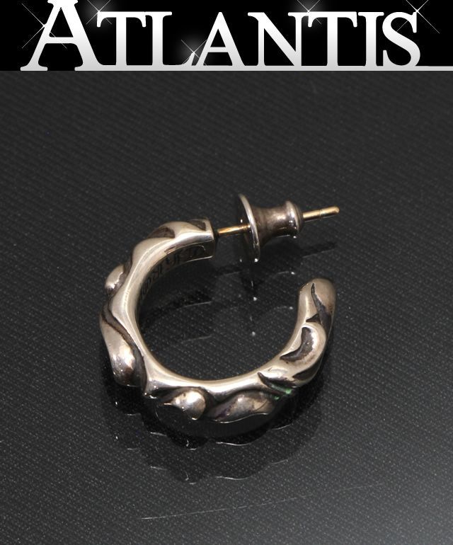 確実正規品　クロムハーツ スクロール　フープ　 ピアス クロムハーツスクロールフープイヤリング（ピアス）|クロム
