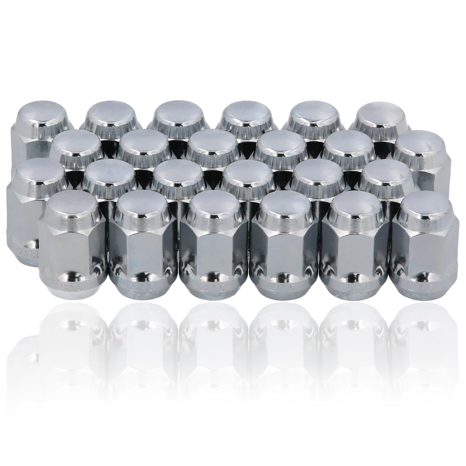 【特価商品】19HEX P1.5 24個 袋ナット ホイールナット 袋タイプ M12 グランビア 【Deepa】ハイエース サーフ シルバー
